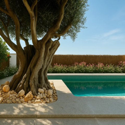 jp-hero-portada-1536 Jardín mediterráneo de bajo mantenimiento con piscina y olivos en una segunda residencia de la Costa Brava